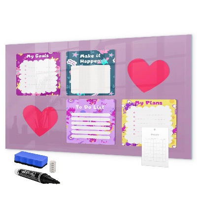 Magnetic dry erase board Planning and motivation board
