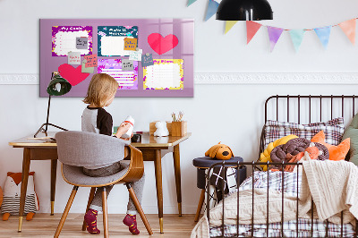 Magnetic dry erase board Planning and motivation board