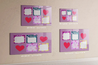 Magnetic dry erase board Planning and motivation board