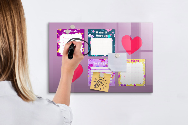Magnetic dry erase board Planning and motivation board