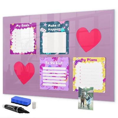 Magnetic dry erase board Planning and motivation board