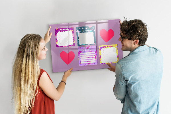 Magnetic dry erase board Planning and motivation board