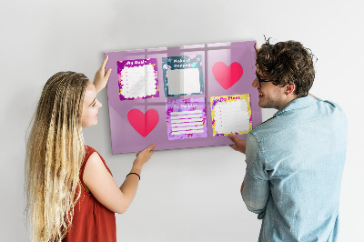Magnetic dry erase board Planning and motivation board