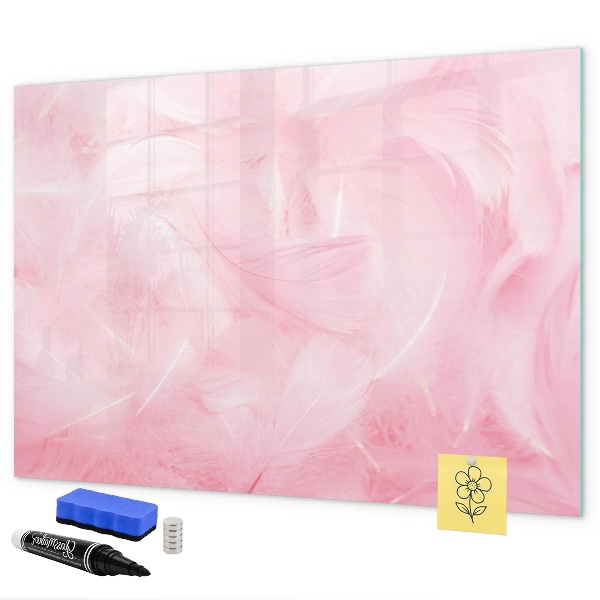 Dry erase board magnetic Pink board for notes and photos