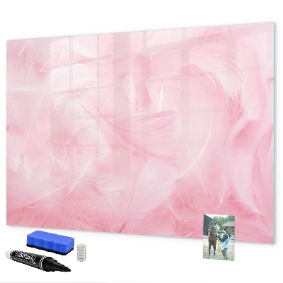Dry erase board magnetic Pink board for notes and photos