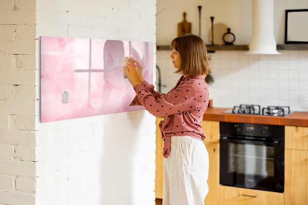 Dry erase board magnetic Pink board for notes and photos