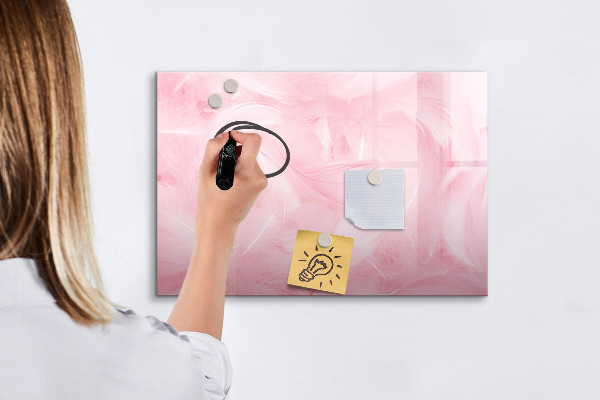 Dry erase board magnetic Pink board for notes and photos