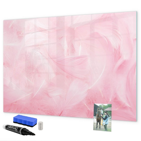 Dry erase board magnetic Pink board for notes and photos
