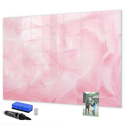 Dry erase board magnetic Pink board for notes and photos