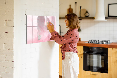 Dry erase board magnetic Pink board for notes and photos