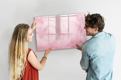 Dry erase board magnetic Pink board for notes and photos