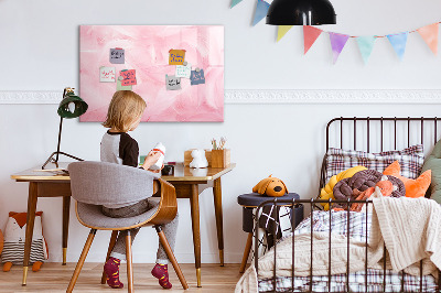 Dry erase board magnetic Pink board for notes and photos