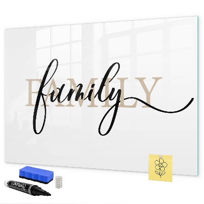 Dry erase board magnetic Family memories on the board