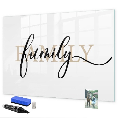 Dry erase board magnetic Family memories on the board
