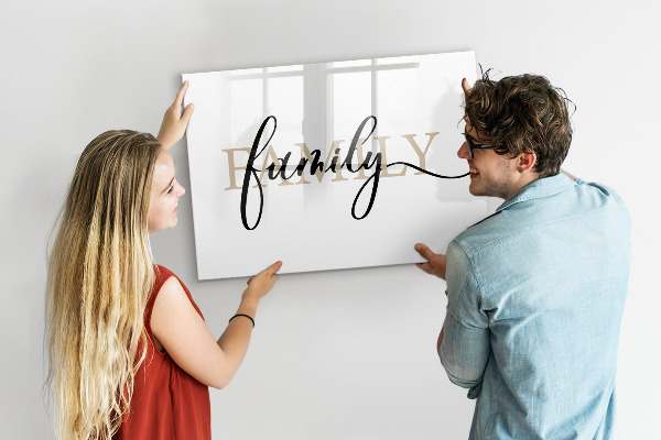 Dry erase board magnetic Family memories on the board