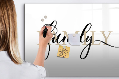 Dry erase board magnetic Family memories on the board