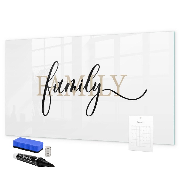Dry erase board magnetic Family memories on the board