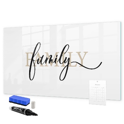 Dry erase board magnetic Family memories on the board