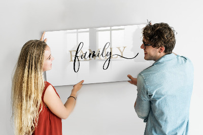 Dry erase board magnetic Family memories on the board