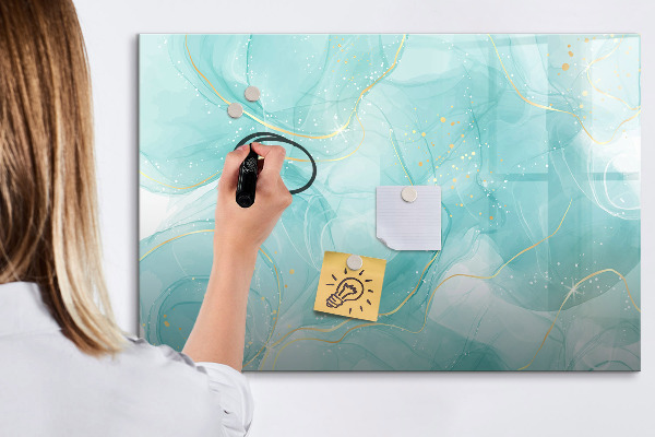 Dry erase board magnetic A colorful board for photos and notes