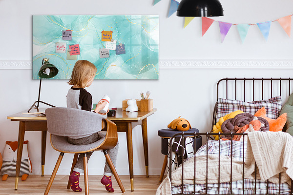 Dry erase board magnetic A colorful board for photos and notes