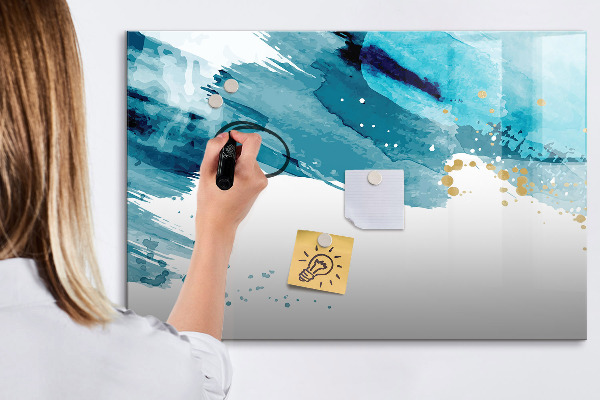 Magnetic dry erase board A colorful poster for presenting photos