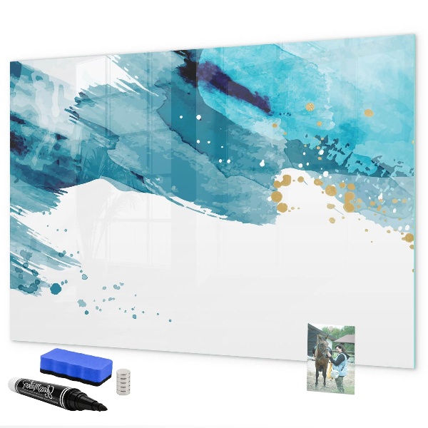 Magnetic dry erase board A colorful poster for presenting photos