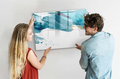 Magnetic dry erase board A colorful poster for presenting photos