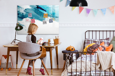 Magnetic dry erase board A colorful poster for presenting photos