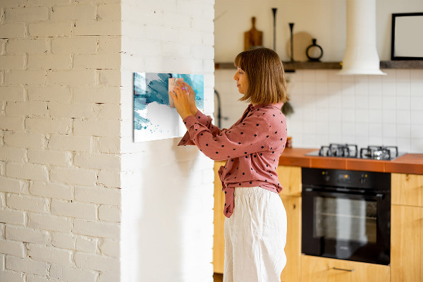 Magnetic dry erase board A colorful poster for presenting photos