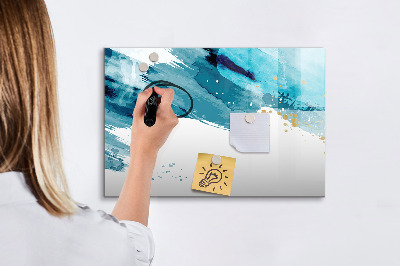 Magnetic dry erase board A colorful poster for presenting photos