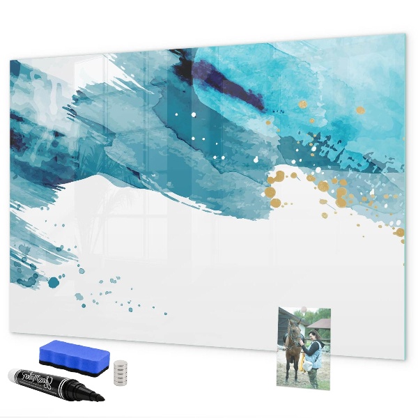 Magnetic dry erase board A colorful poster for presenting photos
