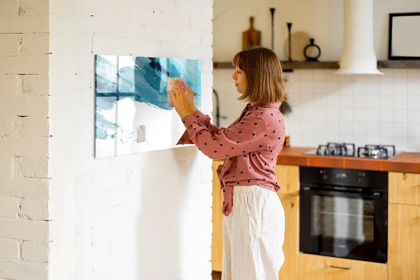 Magnetic dry erase board A colorful poster for presenting photos