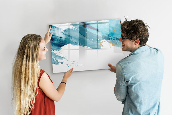 Magnetic dry erase board A colorful poster for presenting photos