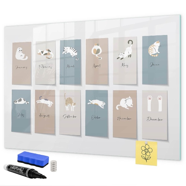 Magnetic dry erase board A creative calendar for every season