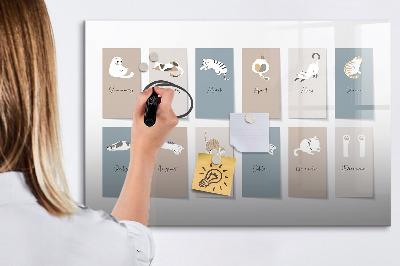 Magnetic dry erase board A creative calendar for every season