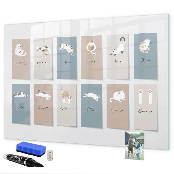 Magnetic dry erase board A creative calendar for every season