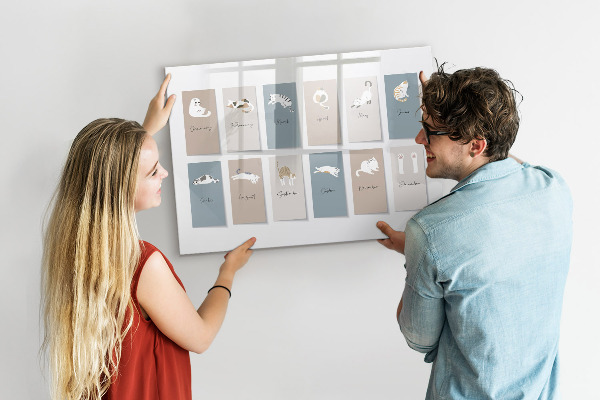 Magnetic dry erase board A creative calendar for every season