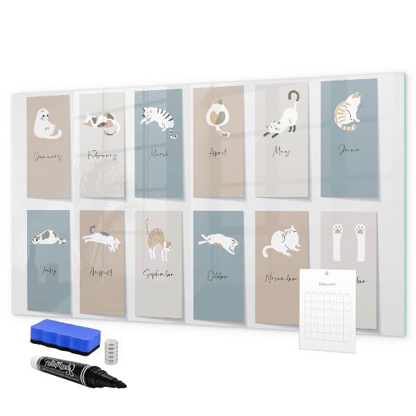 Magnetic dry erase board A creative calendar for every season