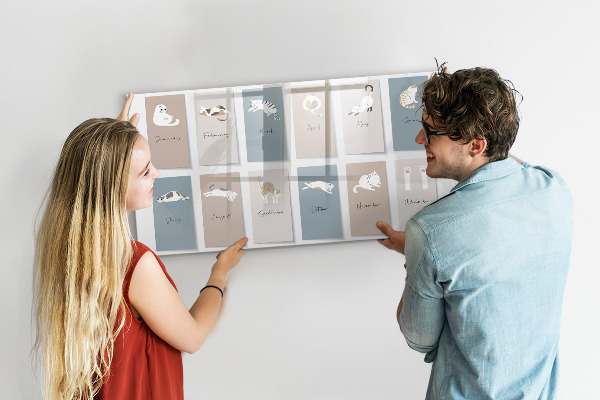 Magnetic dry erase board A creative calendar for every season