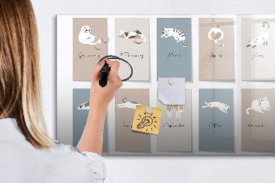 Magnetic dry erase board A creative calendar for every season