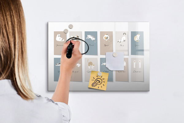 Magnetic dry erase board A creative calendar for every season