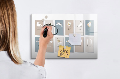 Magnetic dry erase board A creative calendar for every season