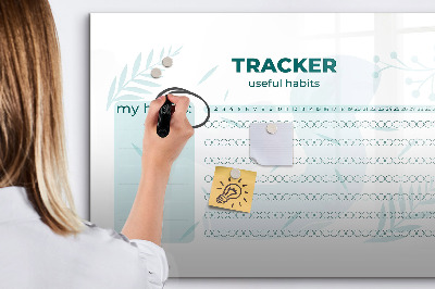 Dry erase board magnetic Tracking useful habits every day