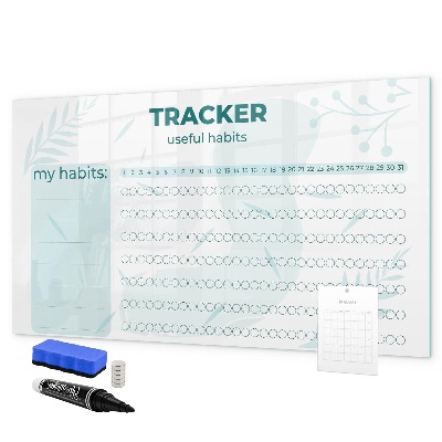 Dry erase board magnetic Tracking useful habits every day