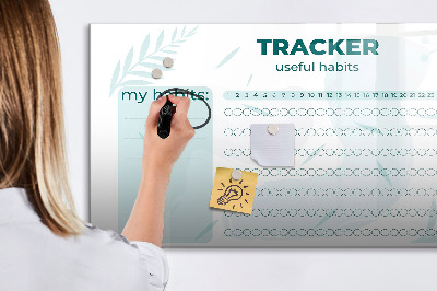 Dry erase board magnetic Tracking useful habits every day
