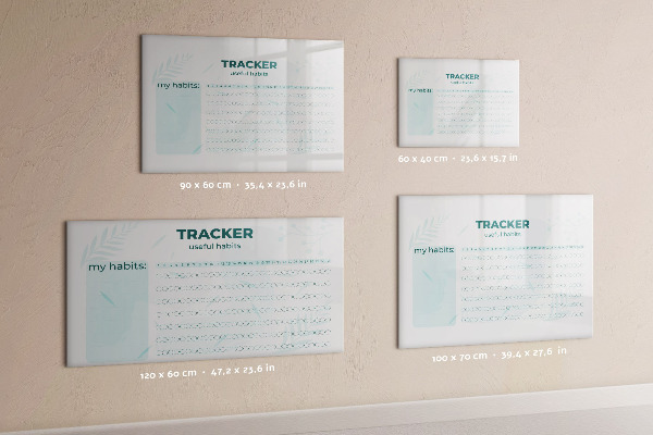 Dry erase board magnetic Tracking useful habits every day