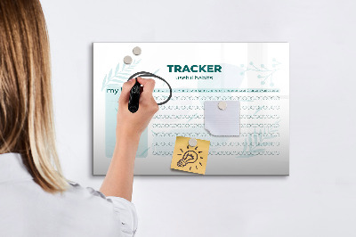 Dry erase board magnetic Tracking useful habits every day