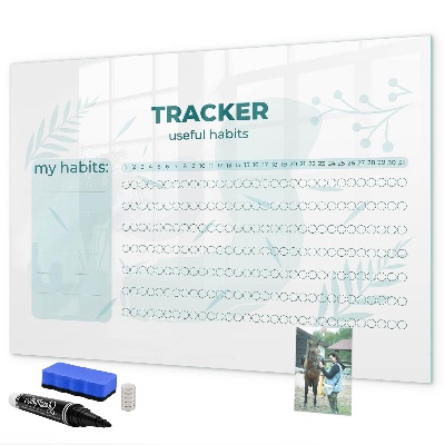 Dry erase board magnetic Tracking useful habits every day