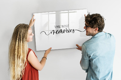 Magnetic dry erase board The best moments of your life